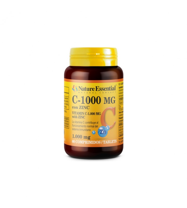 Vitamina C + Zinc 60 comprimidos 1000 mg Nature Essential