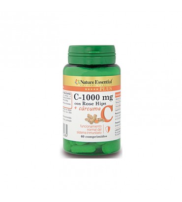 Vitamina C 1000 mg + Curcuma 60 comprimidos Nature Essential Plus