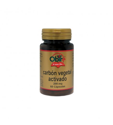 Carbón Vegetal Activado 60 cápsulas 200 mg Obire