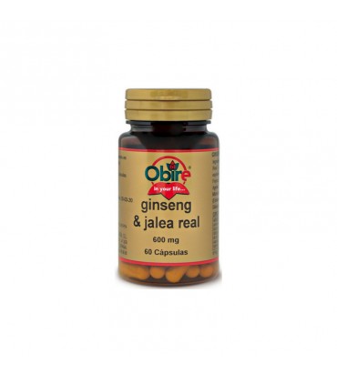 Ginseng + Jalea Real 60 cápsulas 600 mg Obire