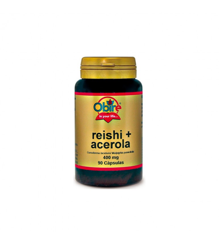 Reishi y Acerola 90 cápsulas 400 mg Obire