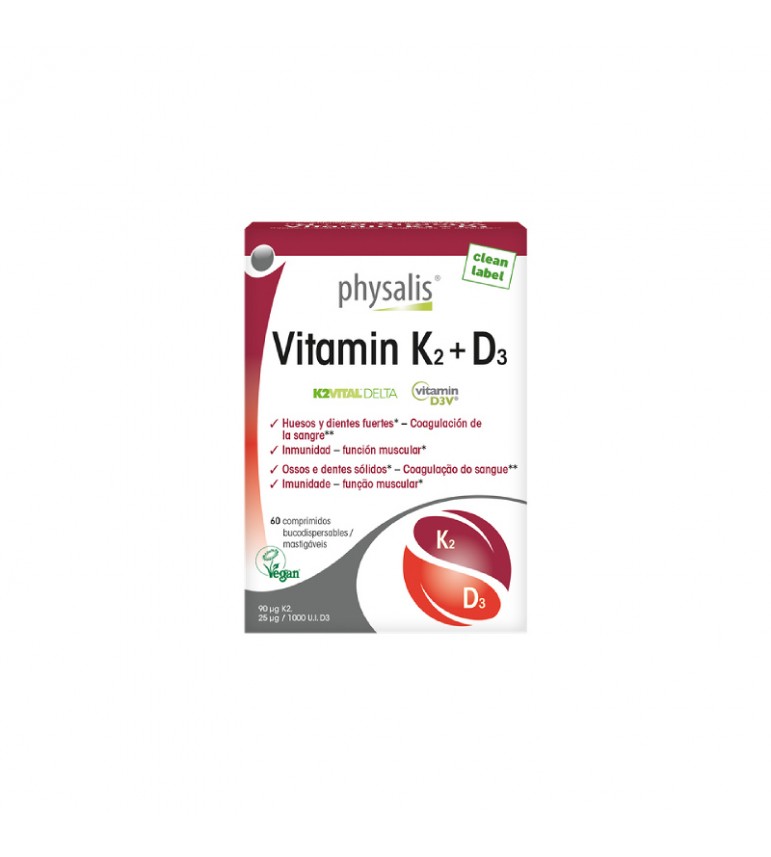 Vitamin K2 + D3  60 comprimidos Physalis