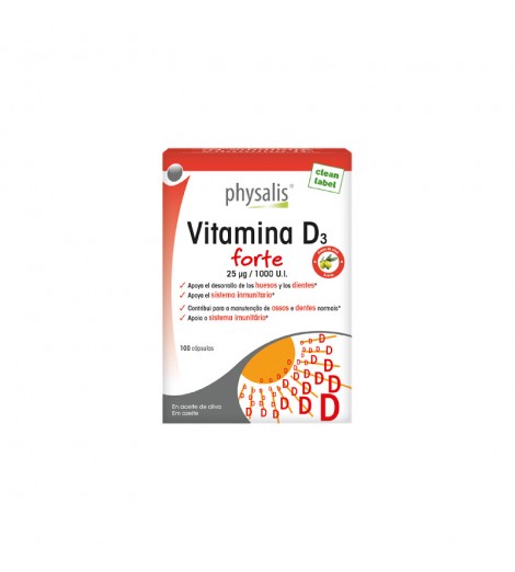 Vitamina D3 Forte 100 cápsulas Physalis