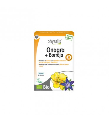 Onagra + Borraja 30 cápsulas Physalis