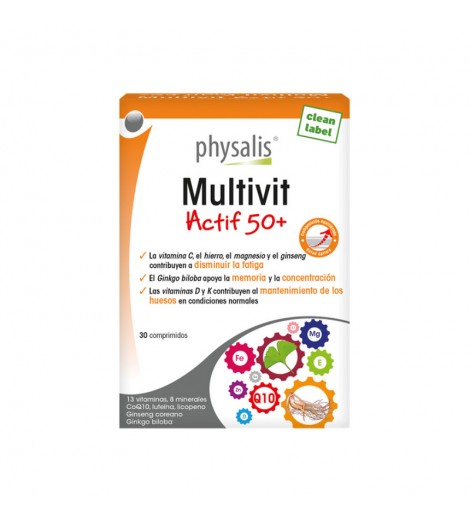 Multivit Actif 50+  30 comprimidos Physalis