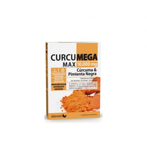 CurcuMega Max 30 cápsulas 10.000 mg Dietmed