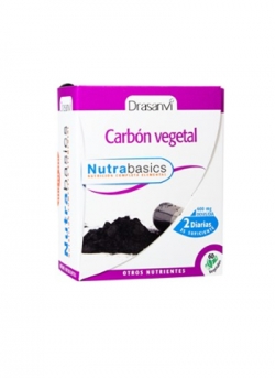 Carbón Vegetal Nutrabasics 60 cápsulas 466 mg Drasanvi