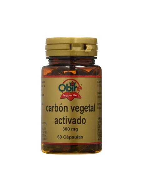Carbon Vegetal Activado 60 capsulas 250 mg Obire