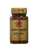 Carbón Vegetal Activado 60 cápsulas 300 mg Obire