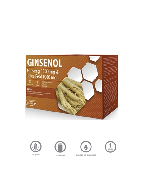Ginsenol 20 ampollas de 15 ml DietMed