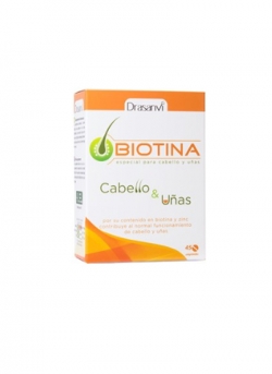 Biotina Cabello y Uñas 45 comprimidos 600 mg Drasanvi