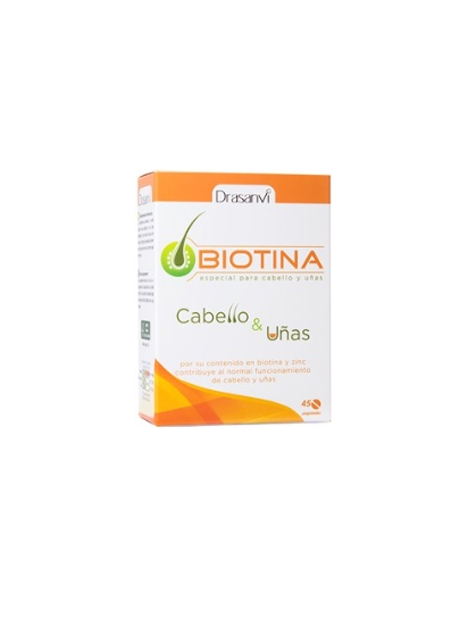 Biotina Cabello y Uñas 45 comprimidos 600 mg Drasanvi