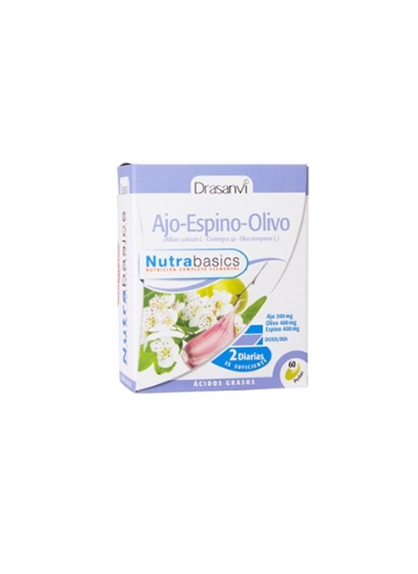Nutrabasicos Ajo - Espino - Olivo 60 perlas 700 mg Drasanvi