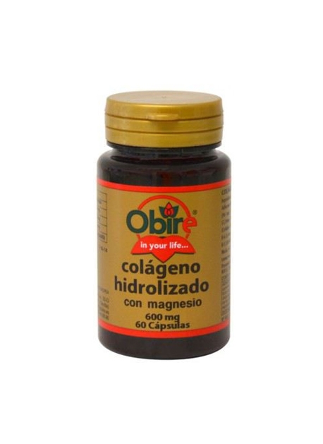 Colageno Hidrolizado con magnesio 60 capsulas 600 mg Obire