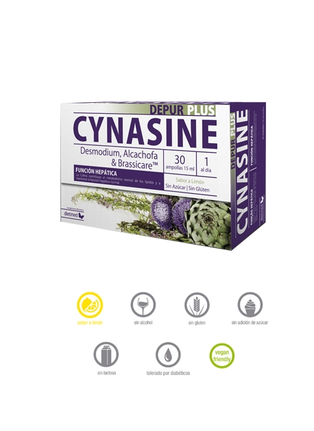 Cynasine Depur Plus 30 ampollas 15 ml DietMed