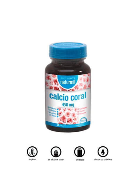 Calcio Coral Naturmil 60 cápsulas 450 gm DietMed
