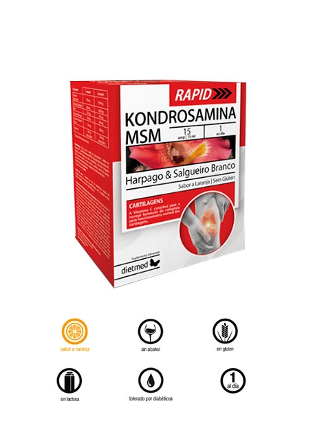 Kondrosamina MSM Rapid 15 ampollas Dietmed