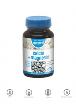Calcio + Magnesio Naturmil 90 comprimidos 500 mg Dietmed
