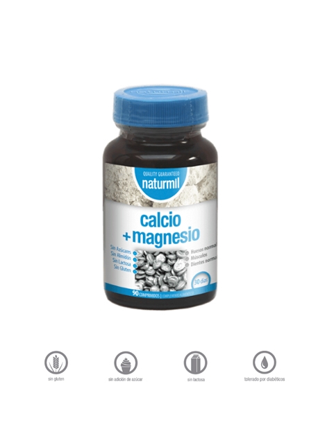 Calcio + Magnesio Naturmil 90 comprimidos 500 mg Dietmed