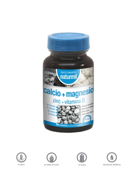 Calcio + Magnesio + Zinc y Vitamina D Naturmil 90 comprimidos Dietmed