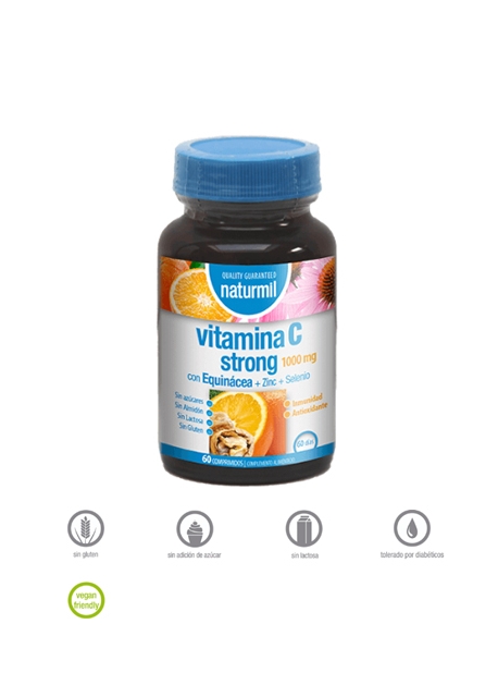 Vitamina C Strong Naturmil 1000 mg 60 comprimidos Dietmed