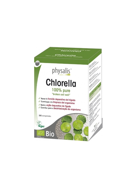 Chlorella 100% Pure 200 comprimidos Physalis