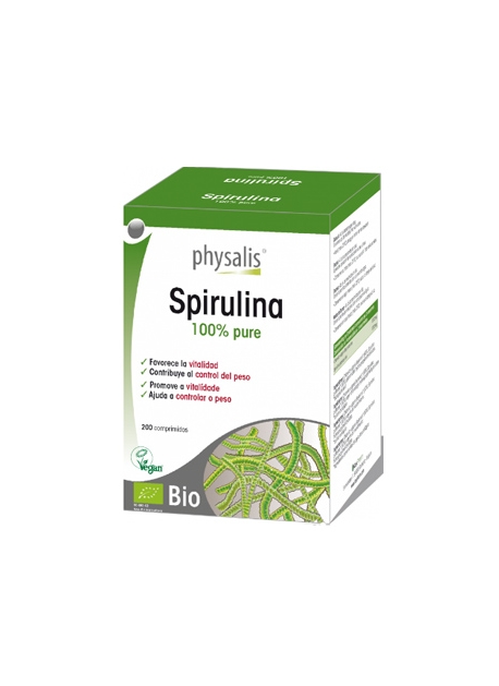 Spirulina 100% Pure 200 comprimidos Physalis