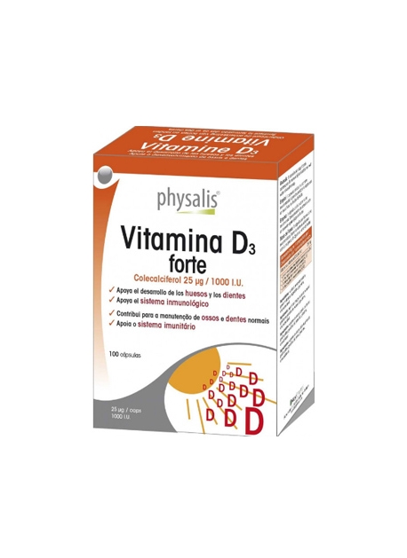 Vitamina D3 Forte 100 capsulas Physalis