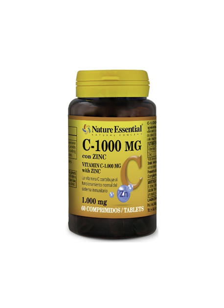 Vitamina C + Zinc 60 comprimidos 10 mg Nature Essential