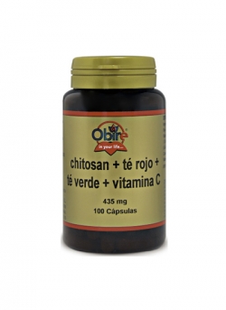 Chitosan + Te Rojo + Te Verde + Vitamina C 100 capsulas Obire