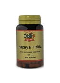 Papaya + Piña 90 capsulas 400 mg Obire