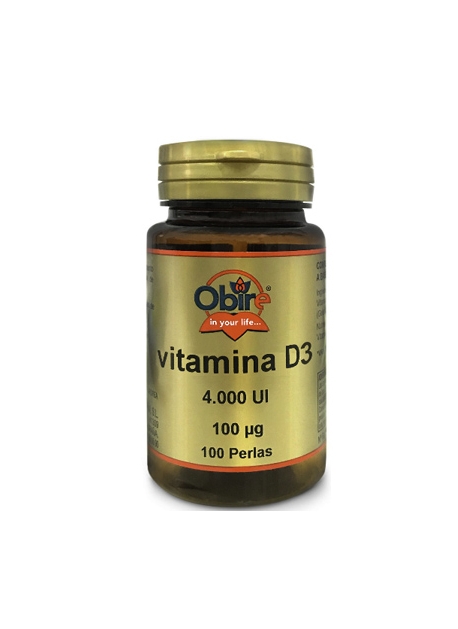 Vitamina D3 100 perlas 100 mcg Obire