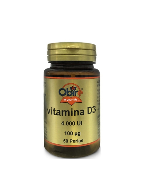 Vitamina D3 100 perlas 50 mcg Obire