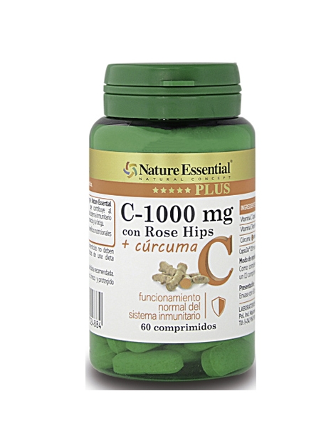Vitamina C-1000 mg + Curcuma 60 comprimidos Nature Essential Plus