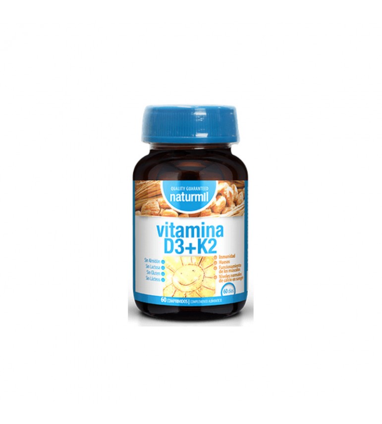 Vitamina D3 + K2 Naturmil 60 comprimidos Dietmed